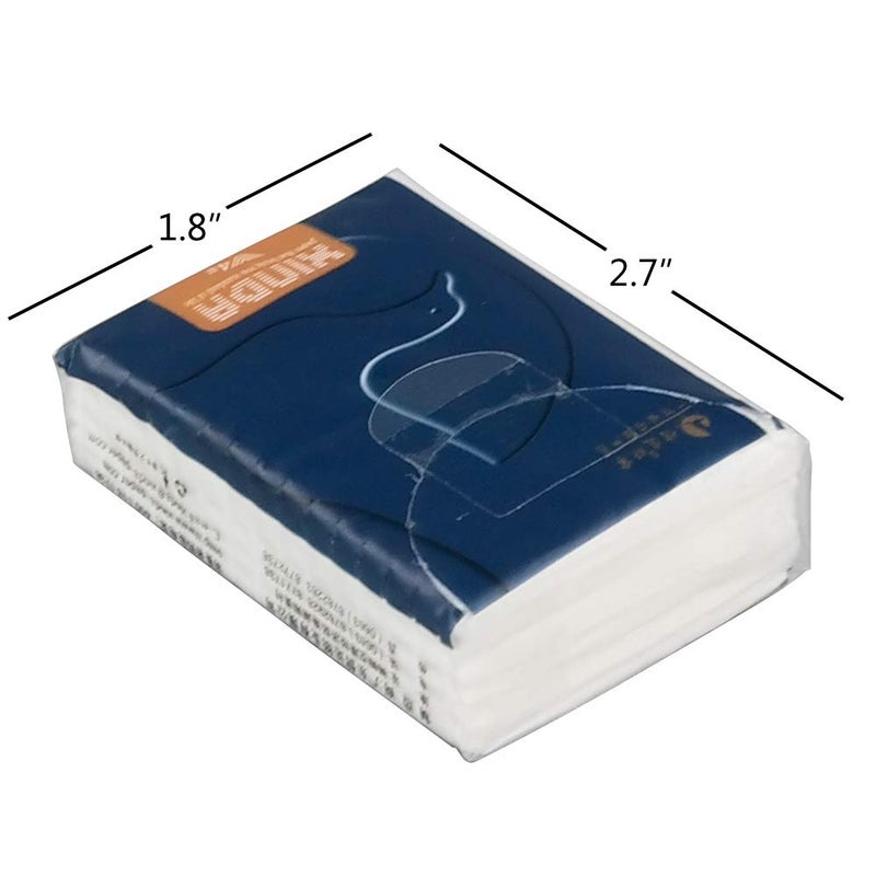 Kekow 4-Ply Facial Tissues, 100-Pack Mini Type Pocket Packs Tissues, Soft and Unscented - Image 2
